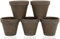 B2S BACK2SEASON Tontöpfe 5 Stück mit Loch braun grau marmoriert rund Blumentopf Made in Germany Terrakotta D=13,5 cm 5er Set