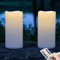 NONNO&ZGF 10cm X 20cm Outdoor Groß LED im Freien Wasserdichte Kerzen, Batteriebetriebene Plastikkerze mit Fernbedienung/Timer-Funktion (Warmweißes Licht) - 2er-Set