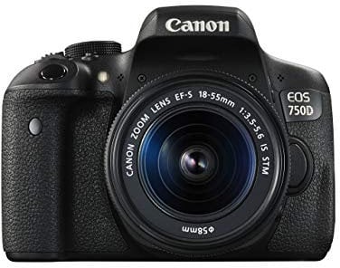 Canon EOS 750D Digital SLR Camera with 18 - 55 mm Lens (Renewed)