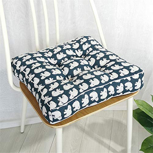 Treer Stuhlkissen Bequeme 10cm Polsterauflage Auflage für Stühle Bänke in Haus und Garten Sitzkissen Sitzauflage Gartenkissen Bequeme Sitzpolster (Blau,40x40x10cm)