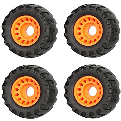Perfeclan 4 Stücke Longboard Rollen Ersatz für Skateboard, Skateboard Zubehör Rollen, 76x45mm 75A Schwarz + Orange