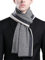 WANYING Herbst Winter 6% Wolle Herrenschal Gestrickter Schal Strickschal Wolleschal für Herren Mode Schick Casual Business - Klein Kariert Anthrazit & Dunkelbeige