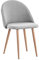 SAM Esszimmerstuhl Lilly in Taupe, Stoffbezug aus Samt, Metallbeine in eichenfarbiger Optik, pflegeleichter Designer-Stuhl, Polsterstuhl im skandinavischen Stil, Retro-Design für Küche & Esszimmer