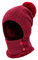 TAGVO Hiver Chaud Tricoté Bonnet Et Ensembles De Cache-Cou,Bonnet Tricoté Flexible Avec Boule De Poils,Doublé En Molleton Épais Doux,Masque Facial Réglable Pour Les Femmes Pour Les Sports De Plein Air
