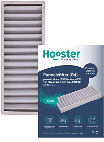Hooster 1 Stück Filter passend für Pluggit Avent P310 AP310 | Filterklasse G4 (grober Staub etc.) | Alternative zu Pluggit APFG4-310 Filter