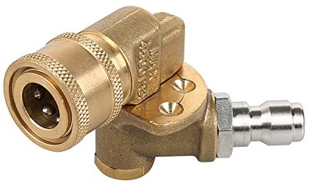 VOANZO Coupleur pivotant en laiton | Adaptateur pour nettoyeur haute pression Conseils 1/4 Déconnexion rapide 180 degrés 5 angles réglables pour outil de nettoyage