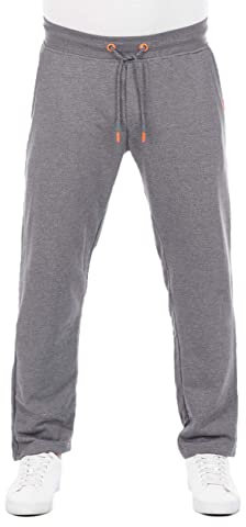 riverso Jogginghose Herren Baumwolle lang Regular Fit RIVGuido Sporthose Trainingshose Freizeithose Grau S, Größe:S, Farbe:Grey Melange Standard 2