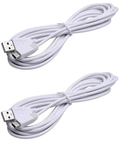 Link-e : 2 X Cable Chargeur USB 3 Mètres Compatible avec Manette Gamepad sur Console Nintendo Wii-U