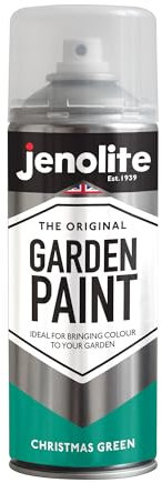 JENOLITE Gartenmöbel-Sprühfarbe | KREIDIGES WEIHNACHTSGRÜN | Ideal für Gartenmöbel und Ornamente | Anwendung auf Holz, Metall, Kunststoff, Stein, Keramik | 3 x 400ml | PANTONE 334U