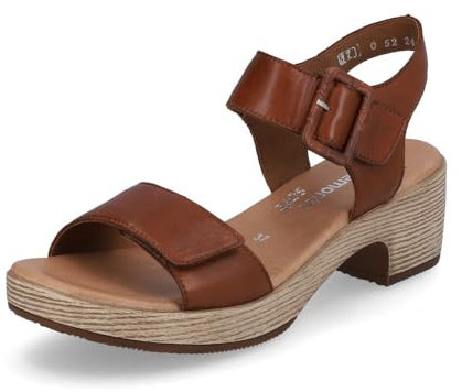 Remonte Damen Riemchensandalen D0N52, Frauen Sandalen,offene Schuhe,Strandschuhe,Sandaletten,Sommersandalen,Absatz,Sommerschuhe,braun (24),40 EU