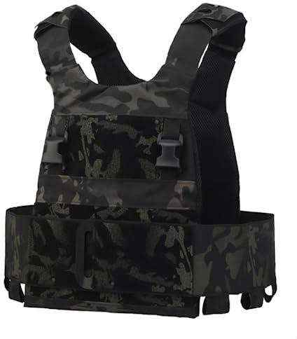 ACEXIER Leichter Plattenträger Molle Verstellbare Kummerbund Taktische Militärweste für die Jagd im Freien Airsoft Militärarmee (BCP)