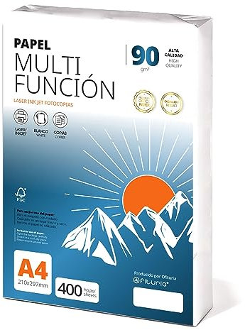 Ofituria Kopierpapier, DIN A4, 90 g/m2, 400 Blatt, Mehrzweckpapier für Laser- und Tintenstrahldrucker, Kopierer, Bürobedarf, Schulbedarf, Packung zu 400 Blatt, 90 g