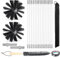 Cepillo De Chimenea Kit, Cepillo Limpieza Chimenea con 15 Varillas 2 Cabezales Cepillo Kit Deshollinador,Diámetro 200 mm,para Chimenea Secadora alcantarillado Campana de Humos