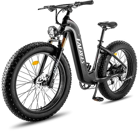 Fafrees F26 CarbonX E-Bike Rahmenmaterial Kohlefaser Elektrofahrrad 48V 22.5AH Akku 26*4.8 Zoll Fat Tire E-Mountainbike Maximales Drehmoment 95N.m Maximale Belastung 150 kg