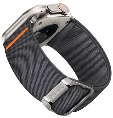 Suitisbest Sport Straps Compatible for Apple Watch Ultra 3/2/1 Straps 49mm 46mm 45mm 44mm 42mm for Men, Wide Stretchy Nylon Solo Loop Band for iWatch Series 11 10 9 8 7 6 5 4 3 2 1 SE3/2/1