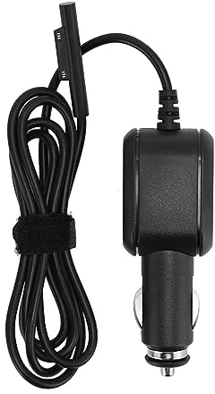 Plyisty Laptop-Autoladegerät für Pro5, 15 V 2,58 A Autoladegerät-Netzteil für Micro Soft Pro3 Pro4 Pro5, Magnetische Schnittstelle, Mehrfachschutz