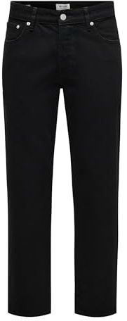 Only & Sons Herren Jeans Only & Sons Male Normal Geschnitten Jeans Onsedge Mittlere Taille Gerade Geschnitten Jeans