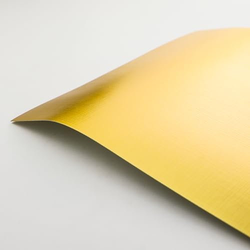 50 Blatt Struktur-Karton Tonkarton Gold, DIN A4 Bastelkarton, 250 g/㎡, Farbiges Papier für Scrapbooking, Kartenherstellung, Stanzen und andere Papierbasteleien