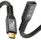 CHENLENIC Cavo di estensione USB C 3.2, Cavi di USBC Gen2 Type-c da femmina 4K@60Hz 240W Ricarica 20Gbps Trasferimento dati con SSD esterno eGPU (Estensione 20G 240W 0.5M)