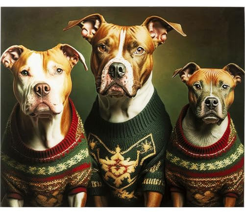 Kare Design Wandbild Dog Family, Bunt, mehrfarbig, Glasbild, 4mm ESG Sicherheitsglas, Tierisches Design, Hunde, Wandkunst, Bild, Schlafzimmer, Wohnzimmer,Glas, Polypropylen, 110x90 cm (H/B)