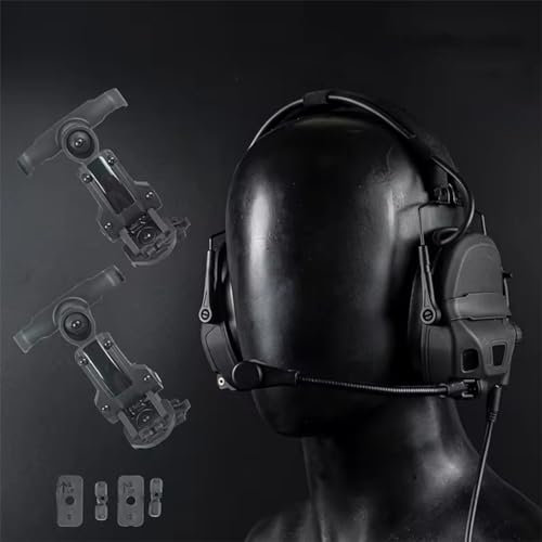 TS TAC-SKY Cuffie for Comunicazione CS Gaming, Senza Pickup E con Cancellazione del Rumore, Cuffie con Microfono A Commutazione Sinistra E Destra, Padiglioni in Silicone(HD-14-A-BLK)
