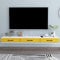 CuNtoHHH Wall Mounted TV Unit Set Top Box Bedroom Drawer with Cable Hole for Projector Router/Yellow/120cm