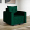 MOTIVENA Vienna Sofa Sessel Wohnzimmer Modern, Ohrensessel, Loungesessel Wohnzimmer, Clubsessel, Couch Sessel, Polstersessel, Sofa Chair, Einzelsofa, Taschenfederkern (H3), Sessel Samt Grün