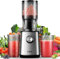 GDOR - Cold Press Juicer Machines, 4.25 (10.7 mm), Slow Juicer for Whole Fruits and Vegetables, Low Noise, Easy to Clean, Silver