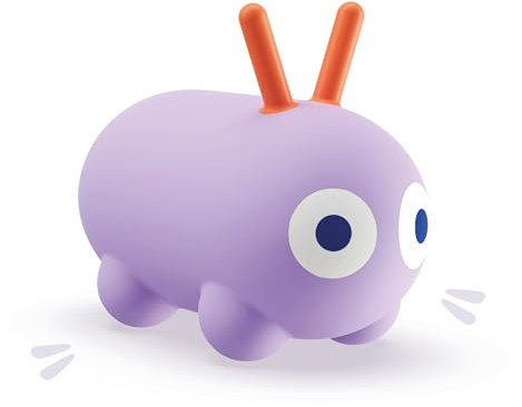 Quut – Skippi-Sprungtier – Aufblasbares Hüpfspielzeug – drinnen und draußen – Pumpe inklusive – 35 x 46 cm – Geschenk – Design – ab 12 Monaten (Lavendel)