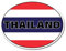 Vinyl-Aufkleber #82399, Motiv: Thailand-Flagge, oval, 10 cm, 2 Stück