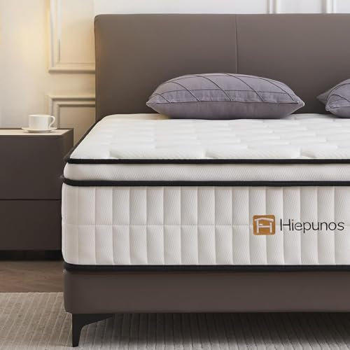 Hiepunos Matratze 120x200 cm 26cm Höhe Taschenfederkernmatratze Härtegrad H3,7 Zonen Federkernmatratze Orthopädische mit Comfort Memory-Schaum Schicht, Rückenentlastende, Öko-Tex Zertifiziert