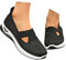 Scarpe Ortopediche Donna,Senza Lacci Sneakers Morbide Comode Ginnastica Scarpe Traspiranti Estive Sportive Sneakers Leggere Antiscivolo Camminare (Nero,36)