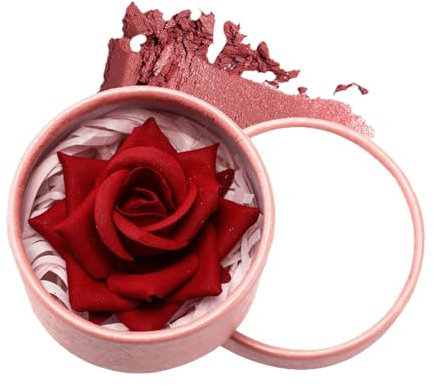 Rose Blush – Flower Blush, 3D Rose Petal Long Durable Lightweight Builable Red Blusher Cheek Women Girls Parties Gathering Gathering