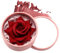 Rose Blush – Flower Blush, 3D Rose Petal Long Durable Lightweight Builable Red Blusher Cheek Women Girls Parties Gathering Gathering