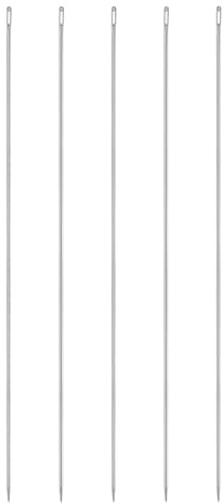 sourcing map 5pcs Upholstery Needles 3mm Diameter 300mm (11.81) Extra Long | Large Eye Stitching Sewing Straight Hand Needles Stainless Steel,for Leather Tapestry Embroidery Tufting Webbing
