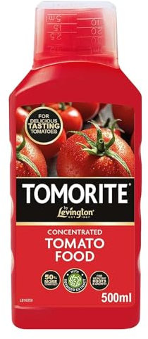 HOCHSTE® Levington Tomorite Concentrated Tomato Feed, High Potash Liquid Fertiliser with Seaweed Extract for Tomatoes, Greenhouse & Outdoor, Use, 500ml