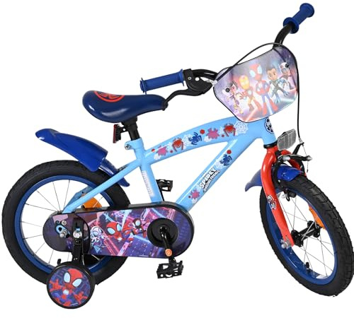 Volare Kinderfahrrad | 3–5 Jahre | Doppelte Handbremse, abnehmbare Stützräder, Pedalreflektoren & Trinkflasche | Verstellbarer Sattel | Geschenk für Mädchen