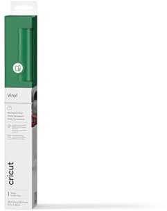 Cricut Permanent Adhesive Vinyl Sheet | 30.5 cm × 1.2 m | Gloss Kelly Green | Self-Adhesive Vinyl for All Cutting Machines