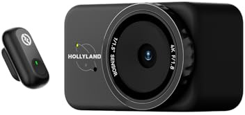 Hollyland Lyra Webcam UHD 4K con microfono - Sensore 1/1.5, Inquadratura Automatica, PDAF, HDR - Controllo live streaming, videochiamate, gaming - Compatibile con Zoom, Teams, Twitch.