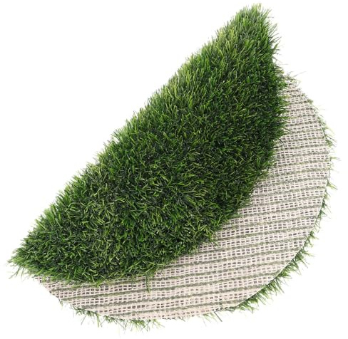 DOITOOL Runde Kunstrasenmatte für Kanaldeckel, 40cm, Kunststoff, Grün