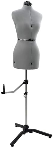 vidaXL Verstellbare Kleiderform für Damen Grau S Samt, Verstellbare Schneiderpuppe, leicht, Moderne Mannequin, tolle Bastelhilfe für das Passform- und Schnittmustermachen