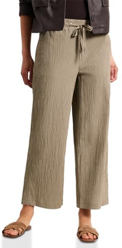 Street One Damen Gestrefite Wide Leg Hose 3817737
