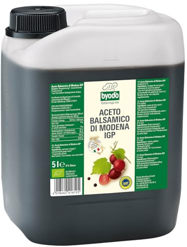 Byodo Aceto Balsamico di Modena, 6%, Bio-zertifiziert, 5 Liter Kanister - Traditioneller italienischer Balsamessig, ideal für Salatdressings und Marinaden
