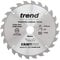 Trend Wood Circular Saw Blade, 230mm Diameter, 30mm Bore, 24 Teeth, 2.5mm Kerf, +15° Hook, TCT, Coarse Finish, CSB/23024