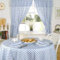 Emma Barclay 2 Küchengardine Set Molly 46x42 blau, Polyester, W 46 x L 42 (2 Panels)
