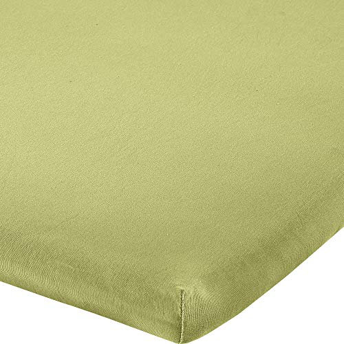 Erwin Müller Topper-Spannbettlaken Freising Elasthan-Jersey-Stretch - lindgrün Größe 120x200 cm - 130x220 cm - dehnbar, antipilling, bügelfrei, Rundumgummi