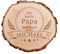 Casa Vivente – Baumscheibe mit Gravur – Der beste Papa der Welt – Motiv 3 – Personalisiert mit Namen - Als Türschild, Wandschild, Dekoration – Geburtstagsgeschenk – Vatertag – Geschenk für Männer