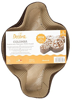DECORA 0320171 5ER-Pack PAPIERBACKFORM FÜR COLOMBA 300 G, Keramik, Braun