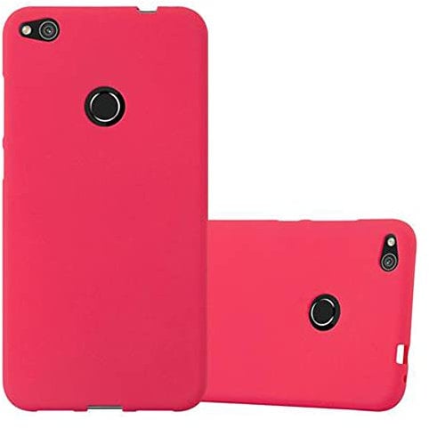Cadorabo Funda para Huawei P8 Lite 2017 en Frost Rojo - Cubierta Proteccíon de Silicona TPU Delgada e Flexible con Antichoque - Gel Case Cover Carcasa Ligera