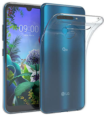 EAZY CASE Hülle kompatibel mit LG Q60 / KG50 Schutzhülle Silikon, Ultra dünn, Slimcover, Handyhülle, Silikonhülle, Backcover, Durchsichtig, Klar Transparent
